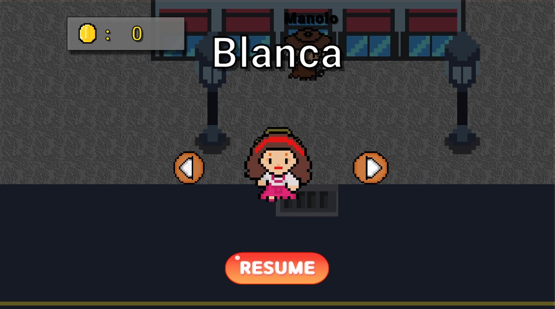 Selector de personaje: Blanca