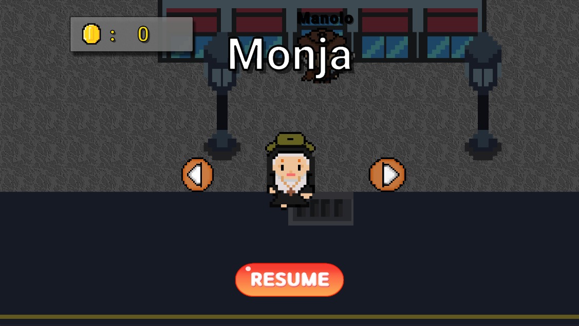 Selector de personaje: la Monja